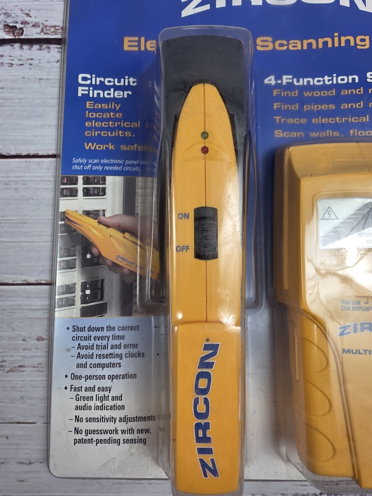 ZIRCON Bonus Value Pack Zircon CF12 CIRCUIT FINDER + 4 Function Stud Finder NIB