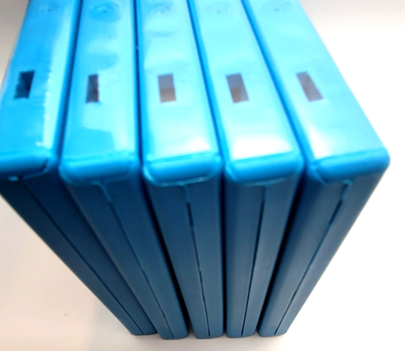 5x Nintendo Wii U Game Cases Boxes Replacements - Blue - Brand New