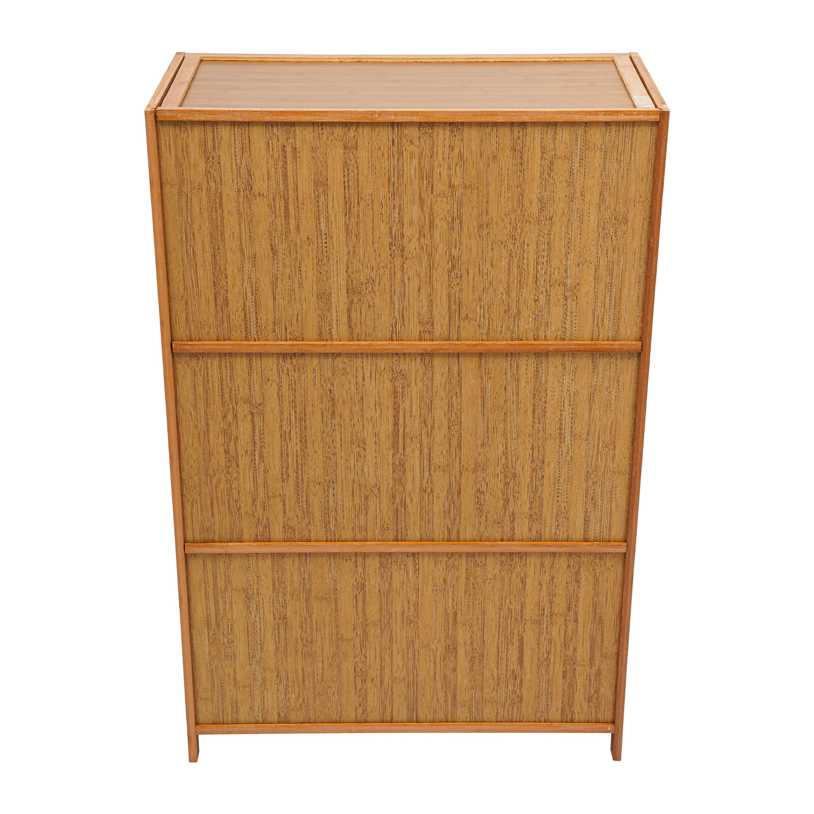 Shoe Organizer 6-Tier Storage Cabinet w/ 3 Flip-up Door 32" Entryway Bamboo