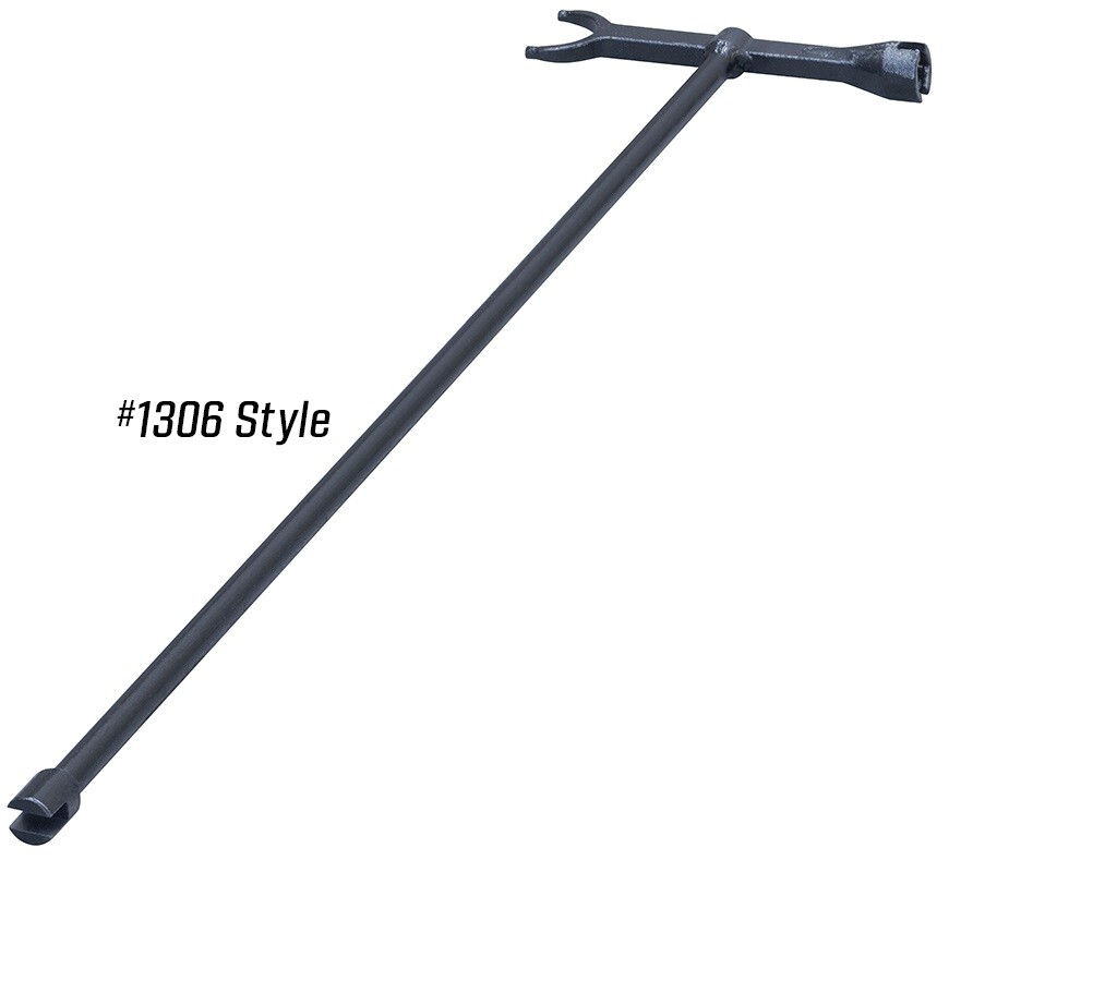 3' Erie Style Curb Valve Shutoff Key with Fork and Pentagon Wrench Handle Ends