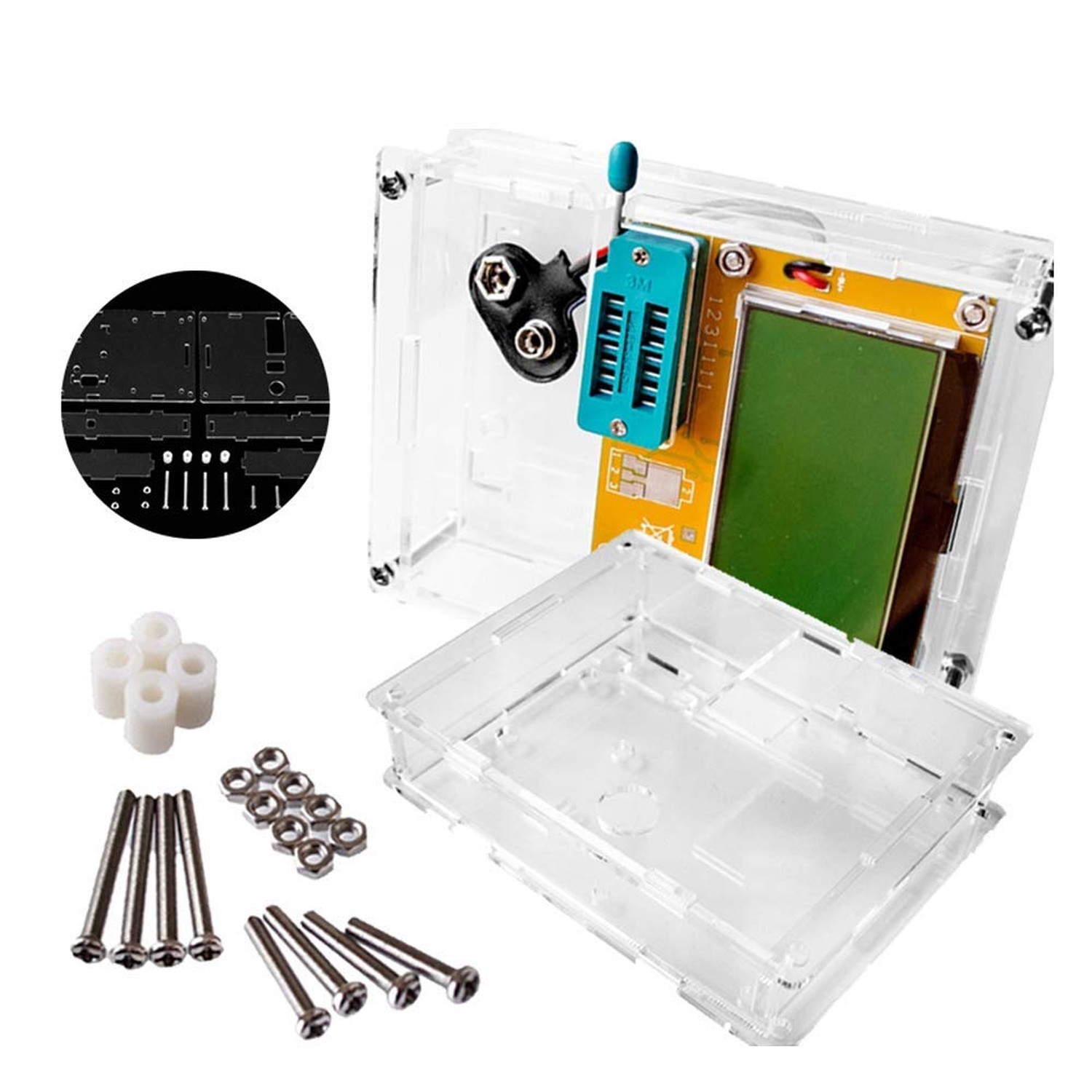 Multifunction Meter DIY kit, ACEIRMC Mega 328 Graphic Transistor Tester, NPN ...