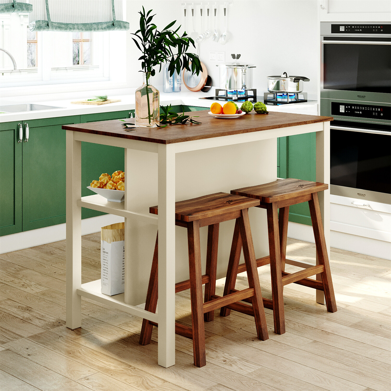 3 Piece Dining Table Set Table and 2 Chairs Kitchen Breakfast Furniture