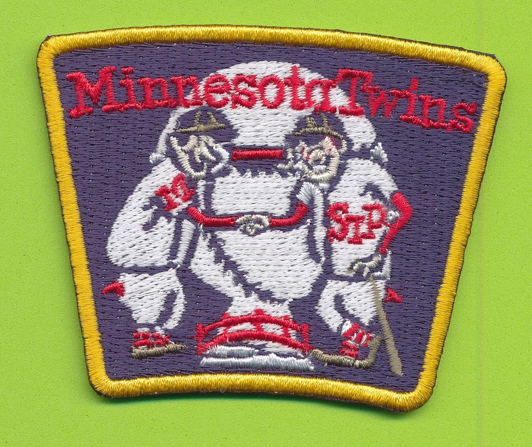 3" x 2-1/.4"  1965 Die Cut Minnesota Twins Iron On Patch