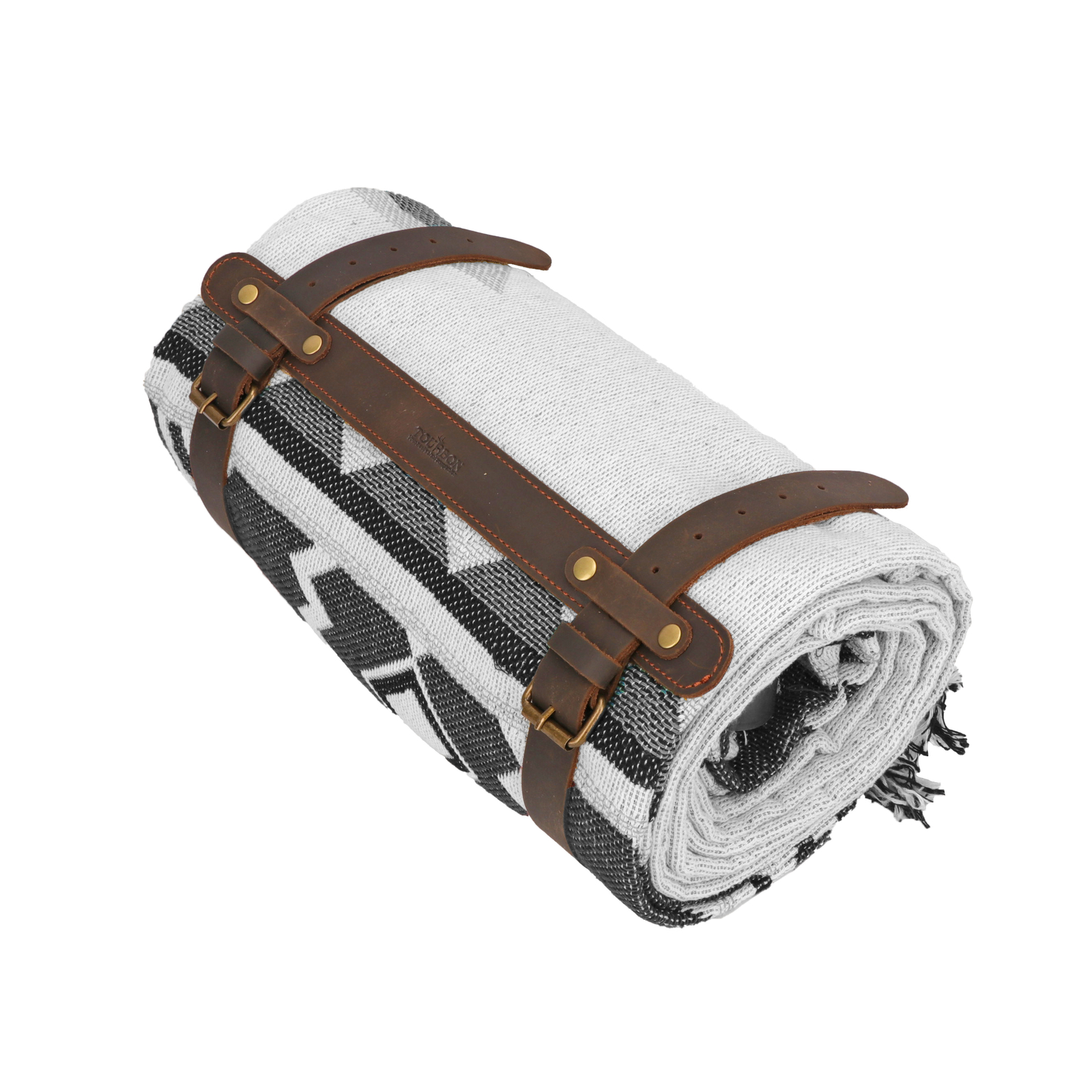 Tourbon Leather Picnic Blanket Carry Handle Camp/Trip Motorcycle Bedroll Strap🔥
