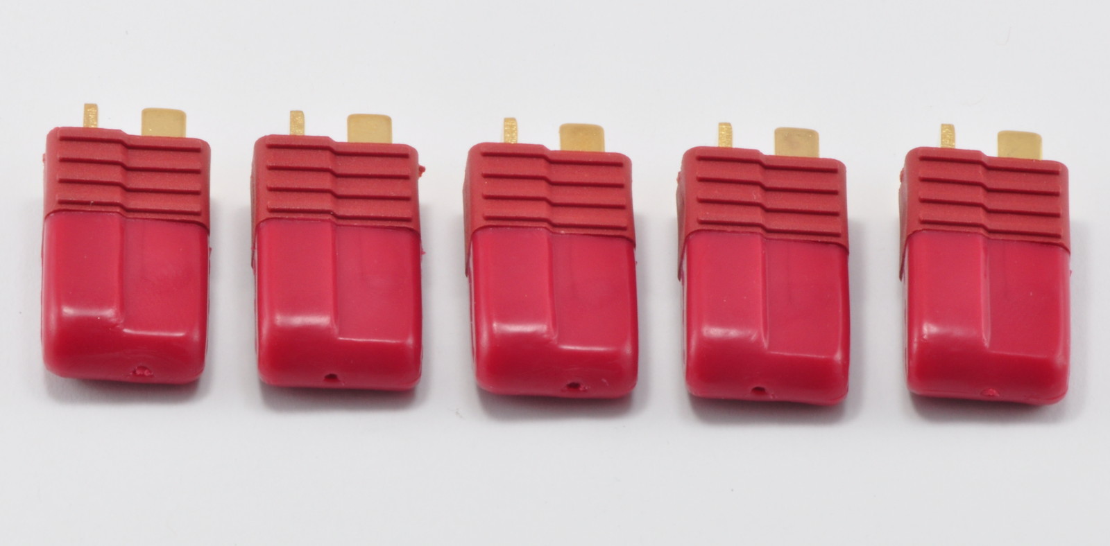 Combo Pack: 5 Pair Male T-Plug Connectors & Rubber Caps