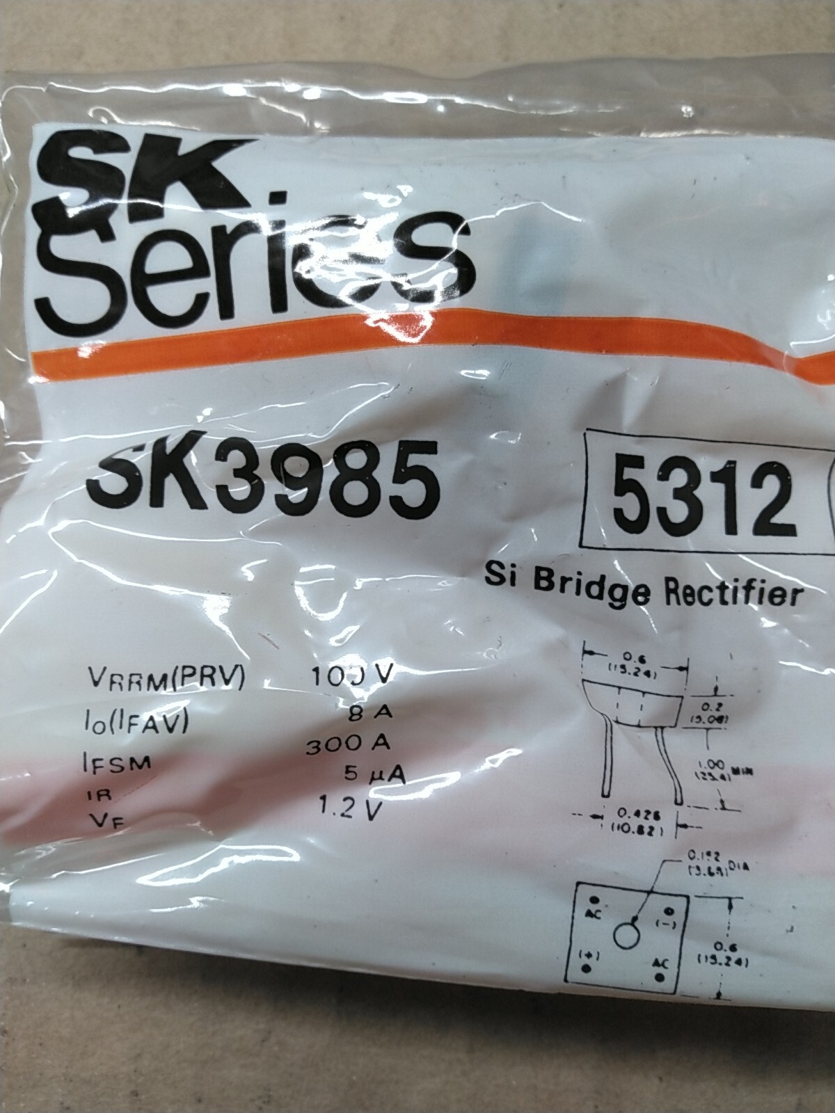 (Lot of 2) Thompson SK3985 Silicon Bridge Rectifier