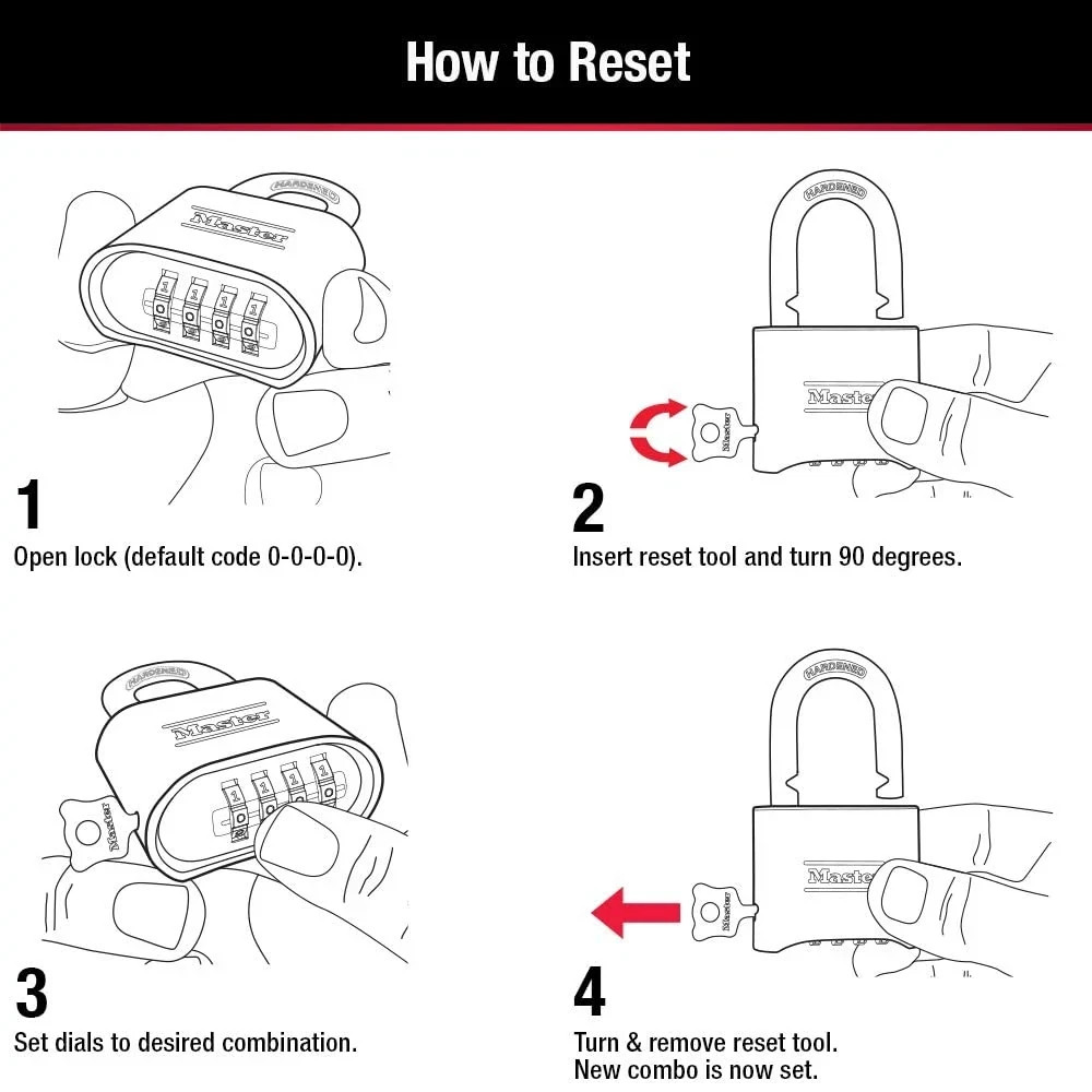 Master Lock Set Your Own Combination Padlock Weather Resistant - Brass Model 175