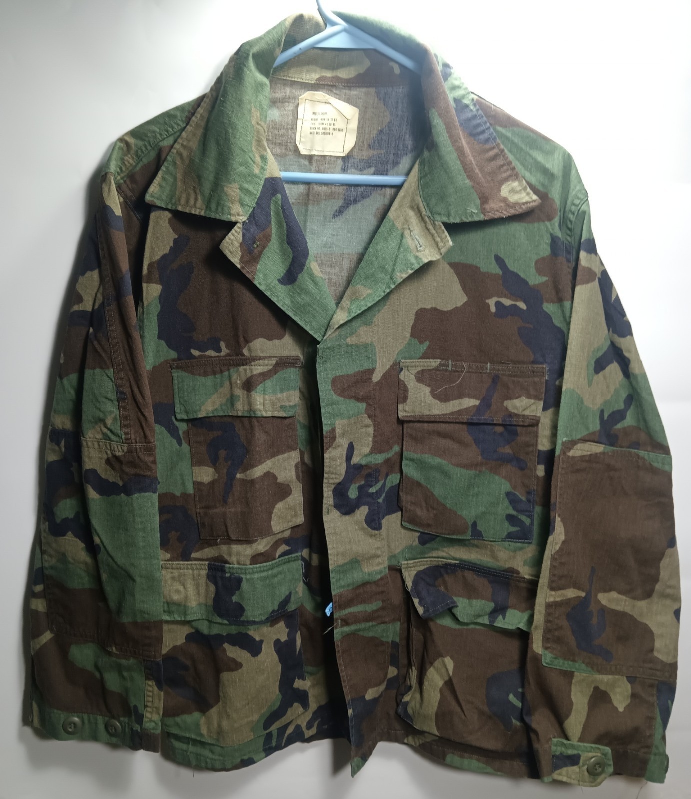 Early NYCO BDU Battle Dress Uniform 1981 M81 Woodland Top Large X-Short Elvis US
