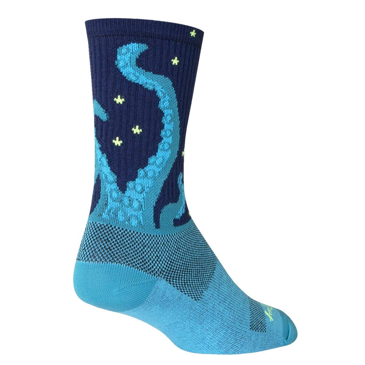 SockGuy Crew Cuff Socks Large X Large Pineapple Performance Cycling Crew Socks