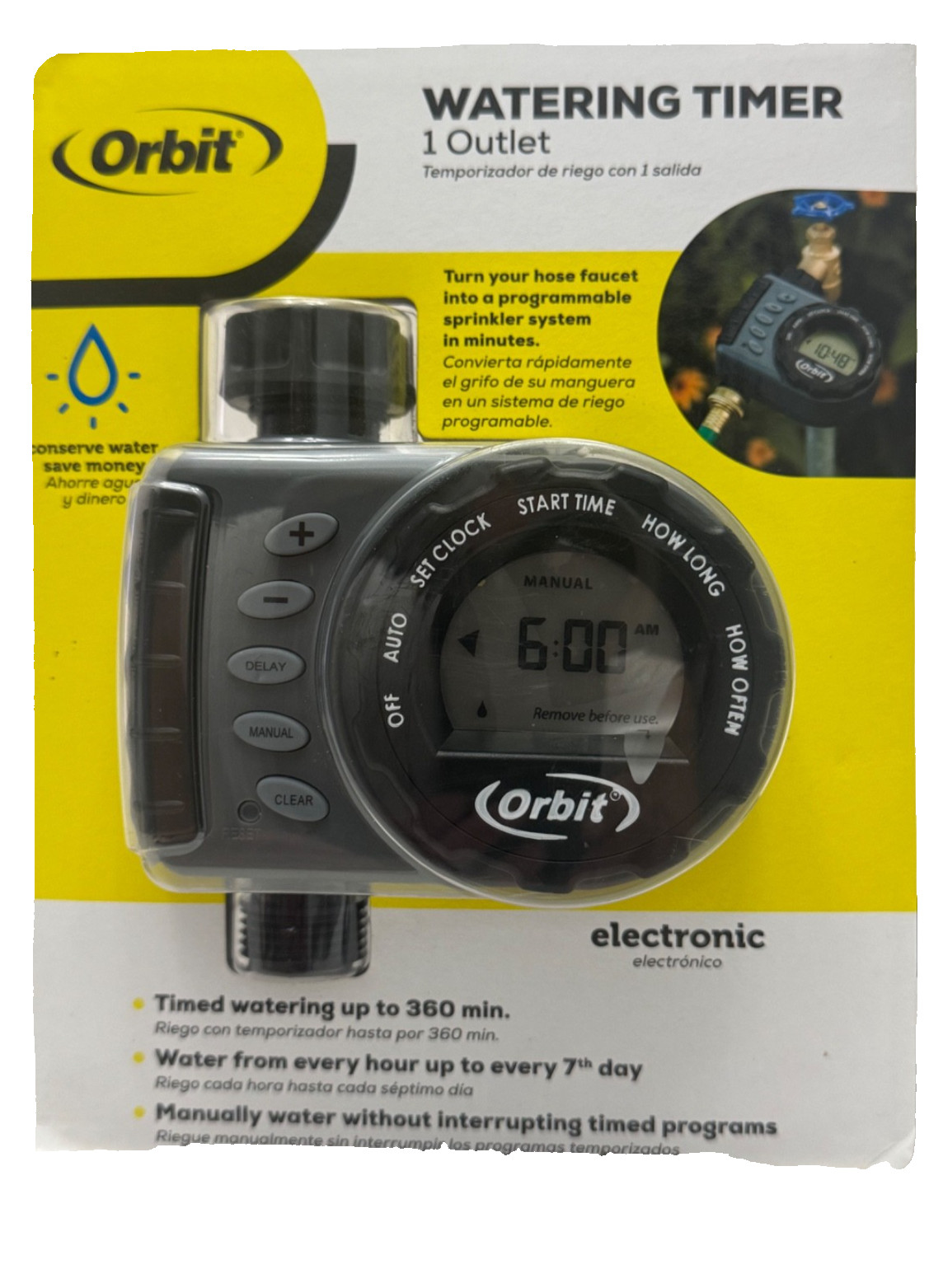 ORBIT HOSE FAUCET WATERING TIMER 24600 NEW / One Outlet
