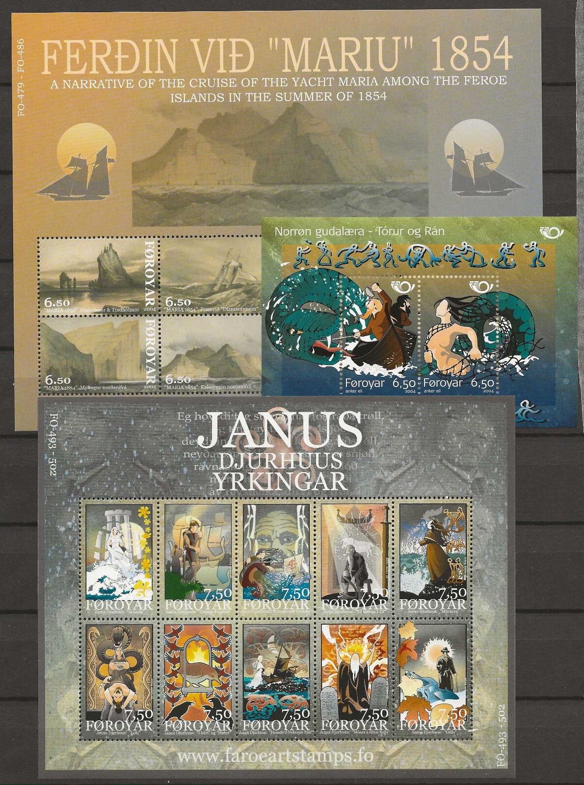 Faroe Islands 2004 year set MNH (two scans)