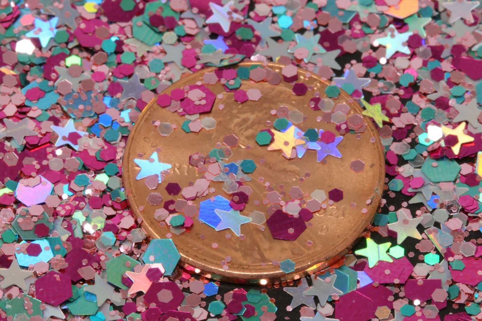 Mix Hex and Stars Holo Glitter for Tumblers, Resin, Nail Art, Crafts, Kids