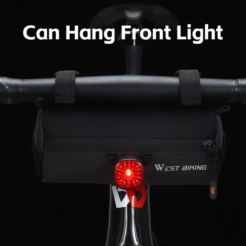 Bicycle Handlebar Mountain Road Bike Storage Bag Reflective with Shoulder Strap