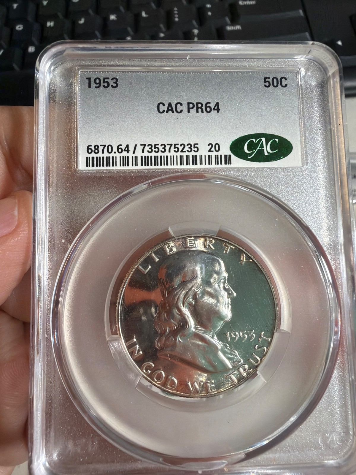 1953 CAC Proof Set PR 64, 65+, 67, 66, 63 RB