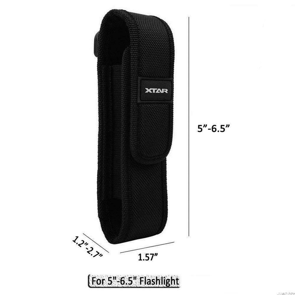 2-Pack Flashlight Battery Pouch Holster Holder for 5"-7" Flash Light FENIX UC30