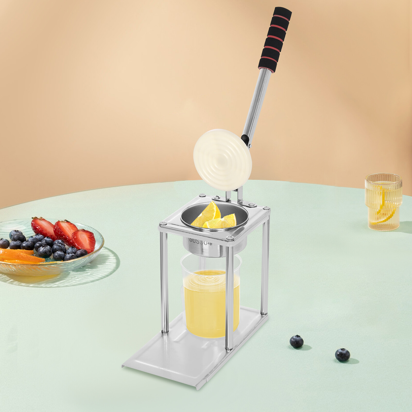 Manual Hand Flat Press Orange Lemon Juicer Fruit Squeezer Press Machine SUS304