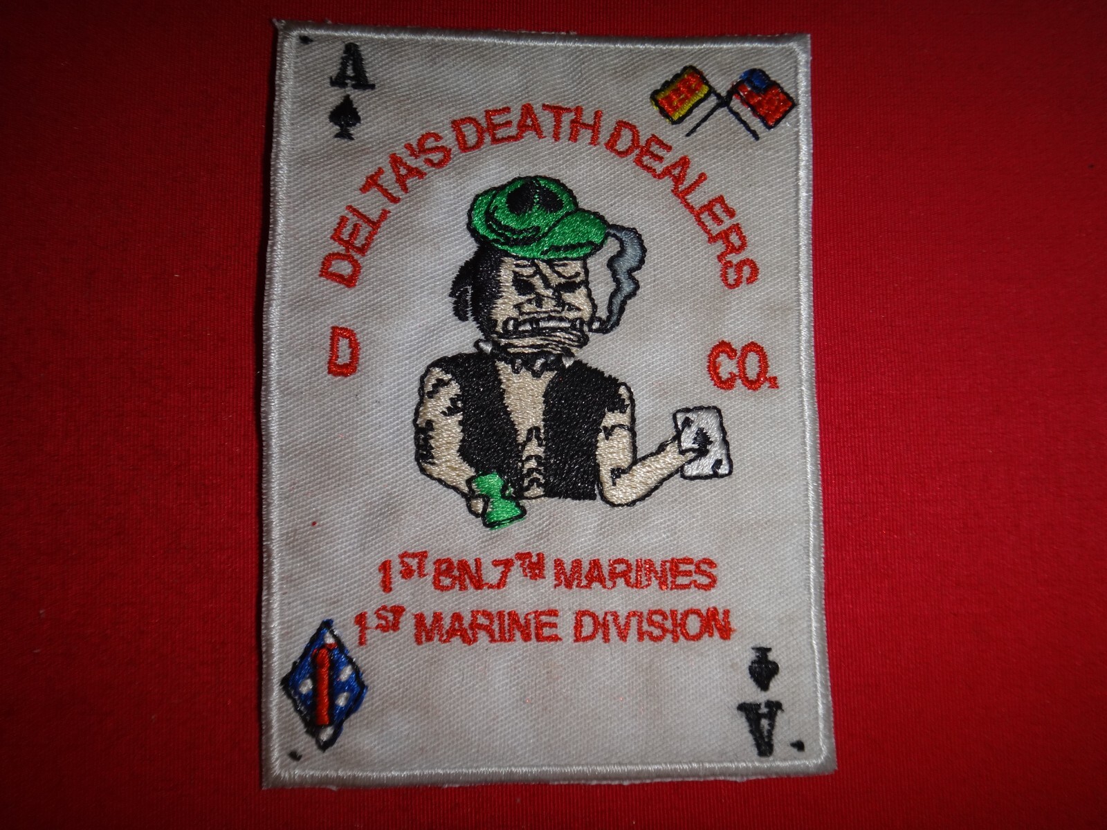 Vietnam War Patch USMC D Co. 1st Bn 7th Marine Rgt 1st Marine Div. DEATH DEALERS