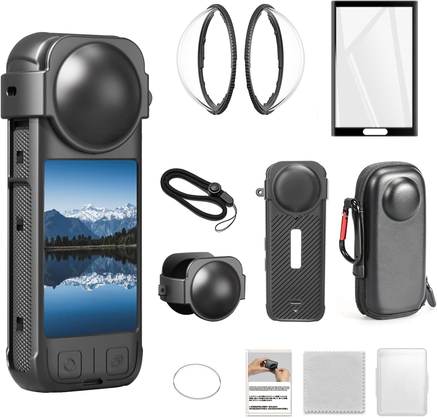 Protective Silicone Case + Lens Guards - Insta 360 X4