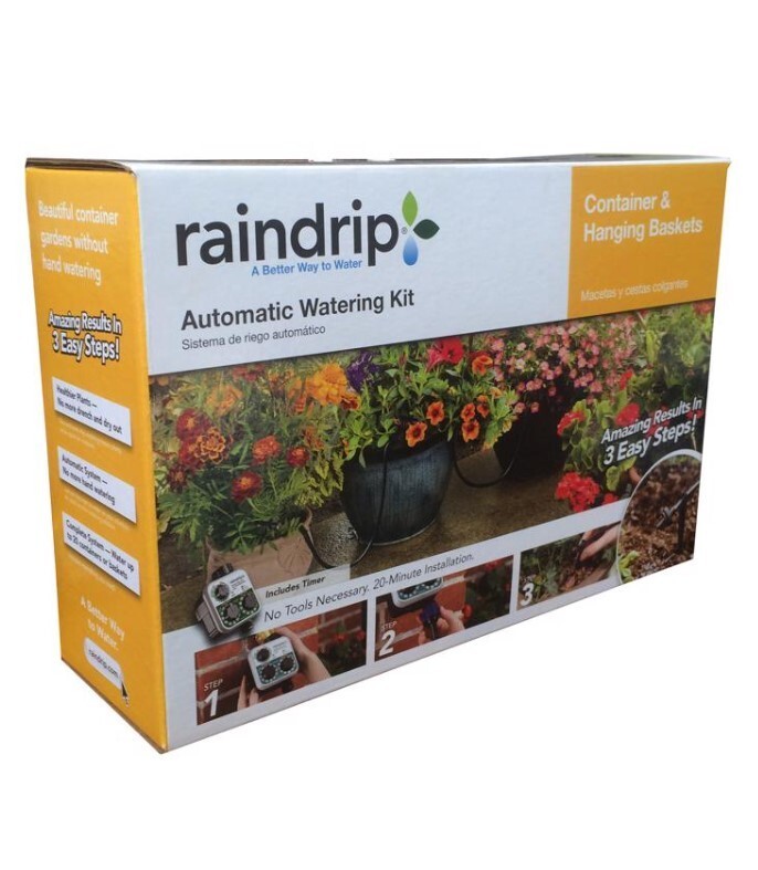 Raindrip R560DP Automatic Watering Kit Irrigation Container and Hanging Baskets