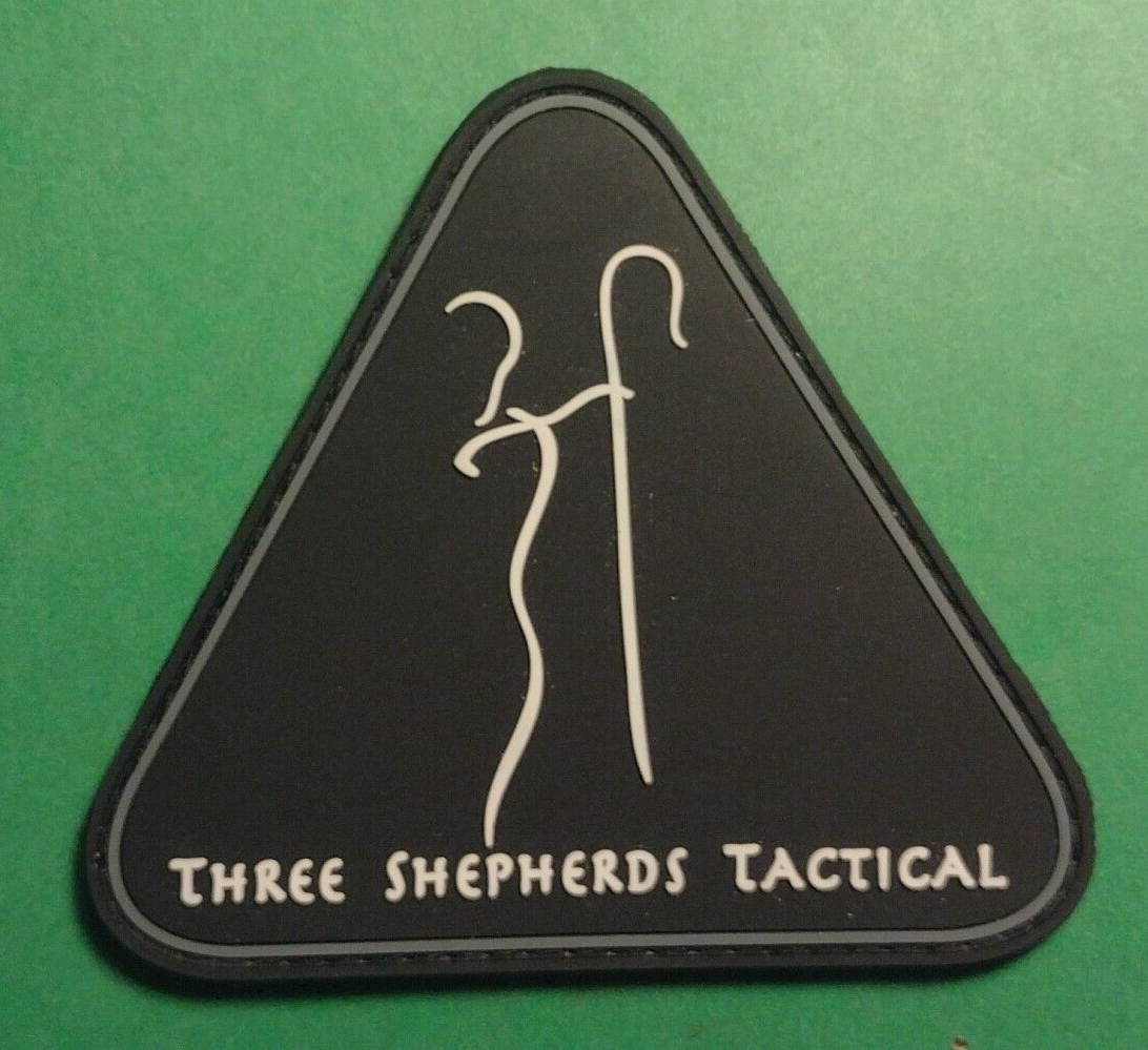 THREE SHEPHERDS TACTICAL Tactical Morale Patch SHOT-SHOW pvc hook & loop NOS