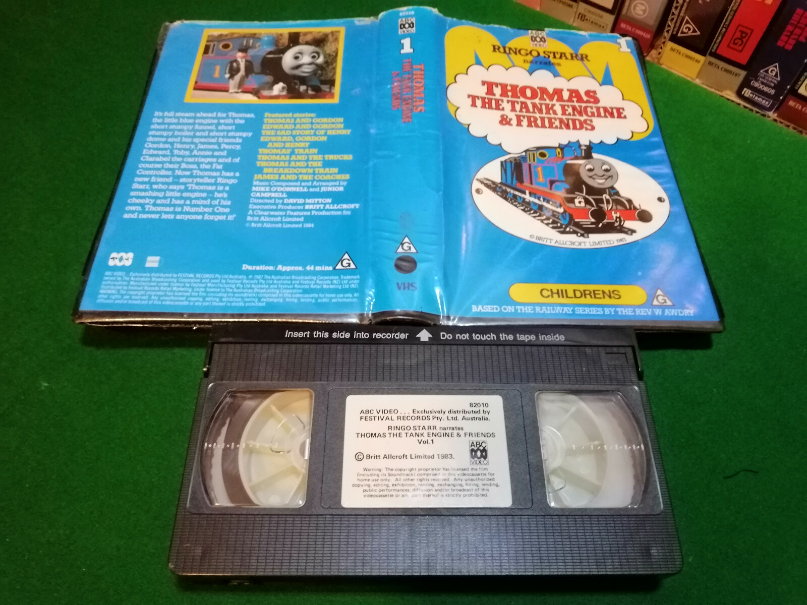 THOMAS THE TANK ENGINE & FRIENDS No.1: (8 Stories) RARE 1983 ABC Video 1st Issue