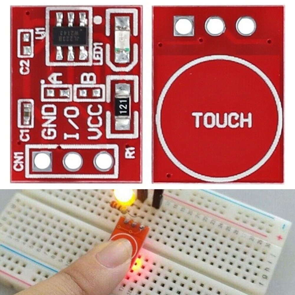 TTP223 Red Touch Button Self Locking Capacitive Switch Single (20Pc Pack)