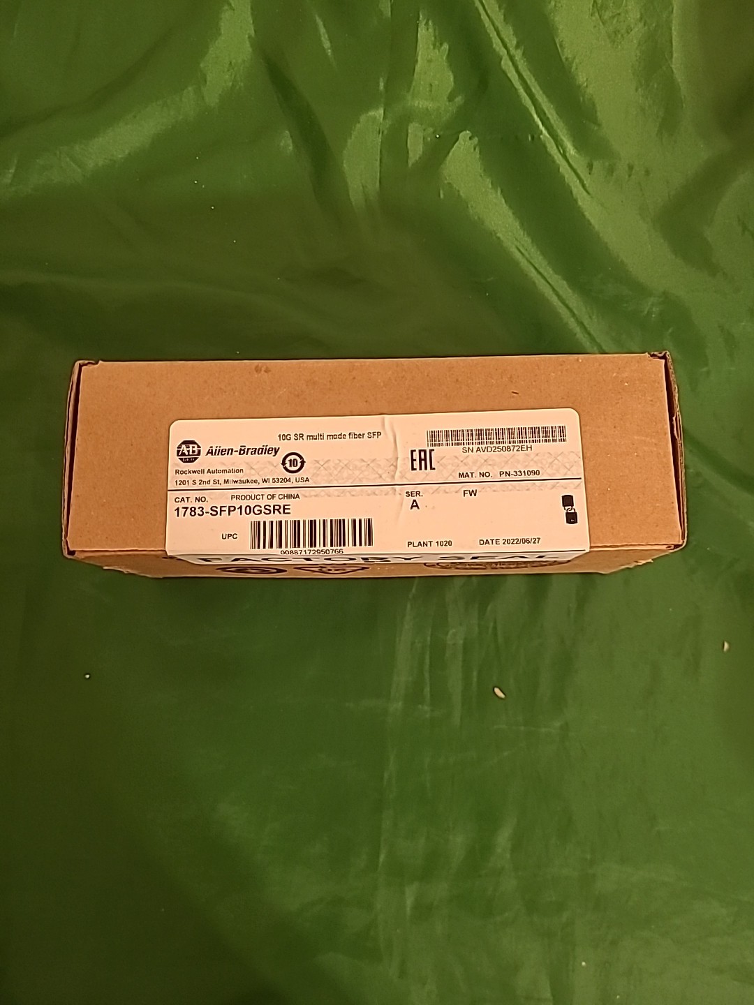 ALLEN BRADLEY 1783-SFP10GSRE -Sealed Surplus-