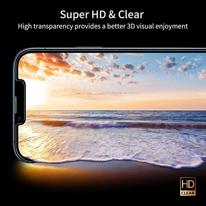 Privacy Tempered Glass Screen Protector & Shockproof Clear Case Cover For iPhone