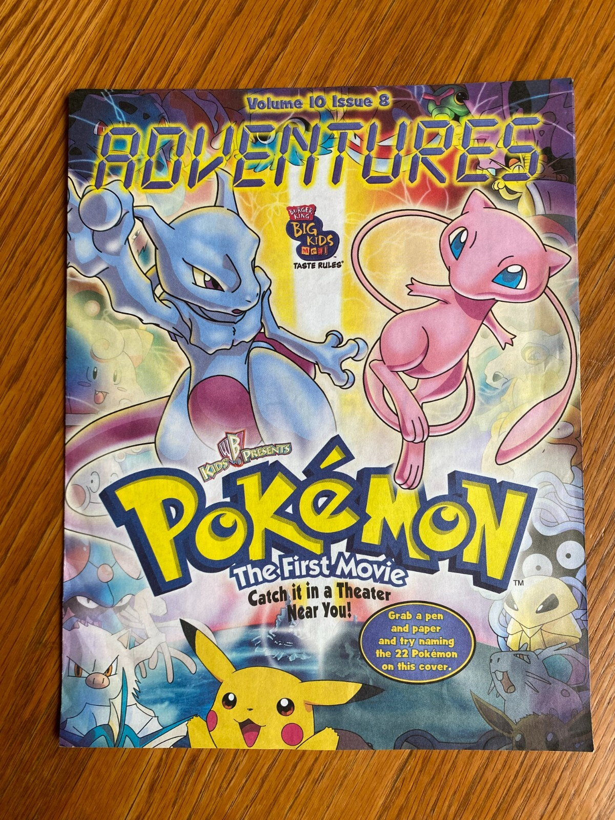 Burger King Adventures, Vol 10 Issue 8 / Pokémon 1st Movie