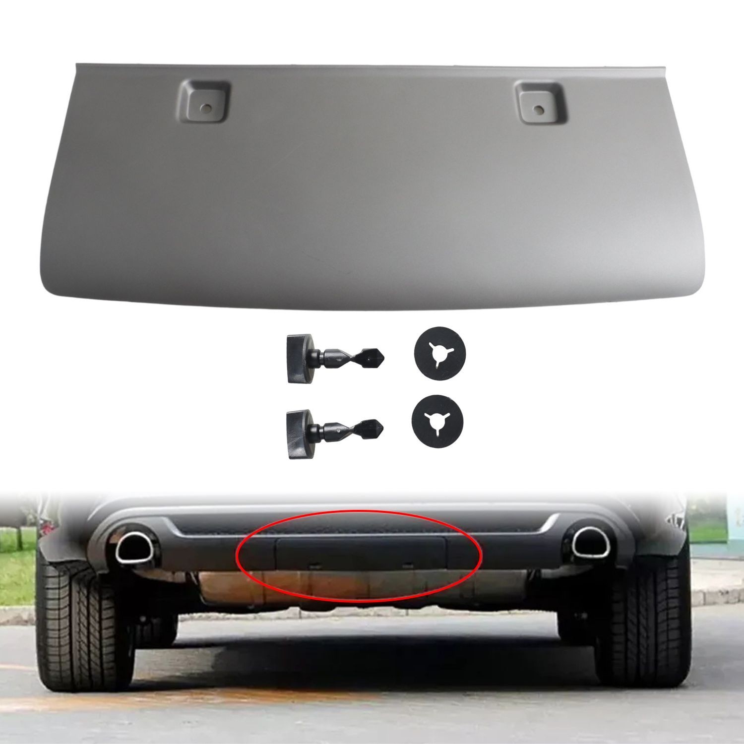 Rear Bumper Towbar Cover Trailer Hitch Cover for Audi Q7 2010-2014 4L0807819M1RR