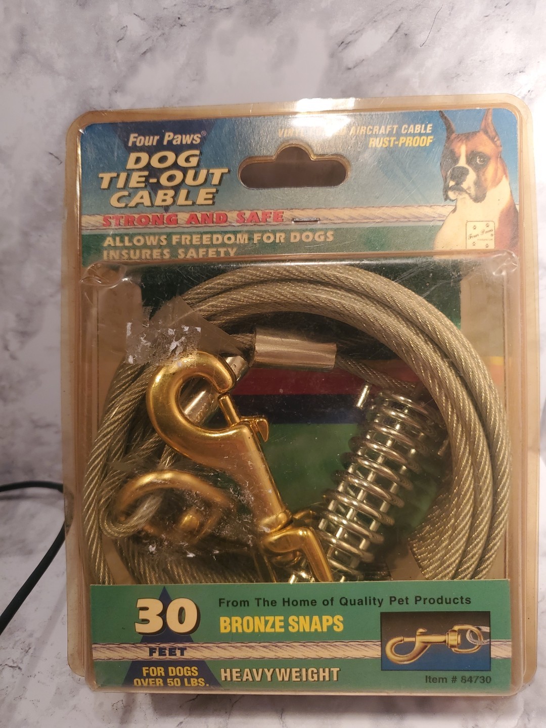FOUR PAWS 30 Feet Heavy  Weight Cable For Dogs Over 50lbs
