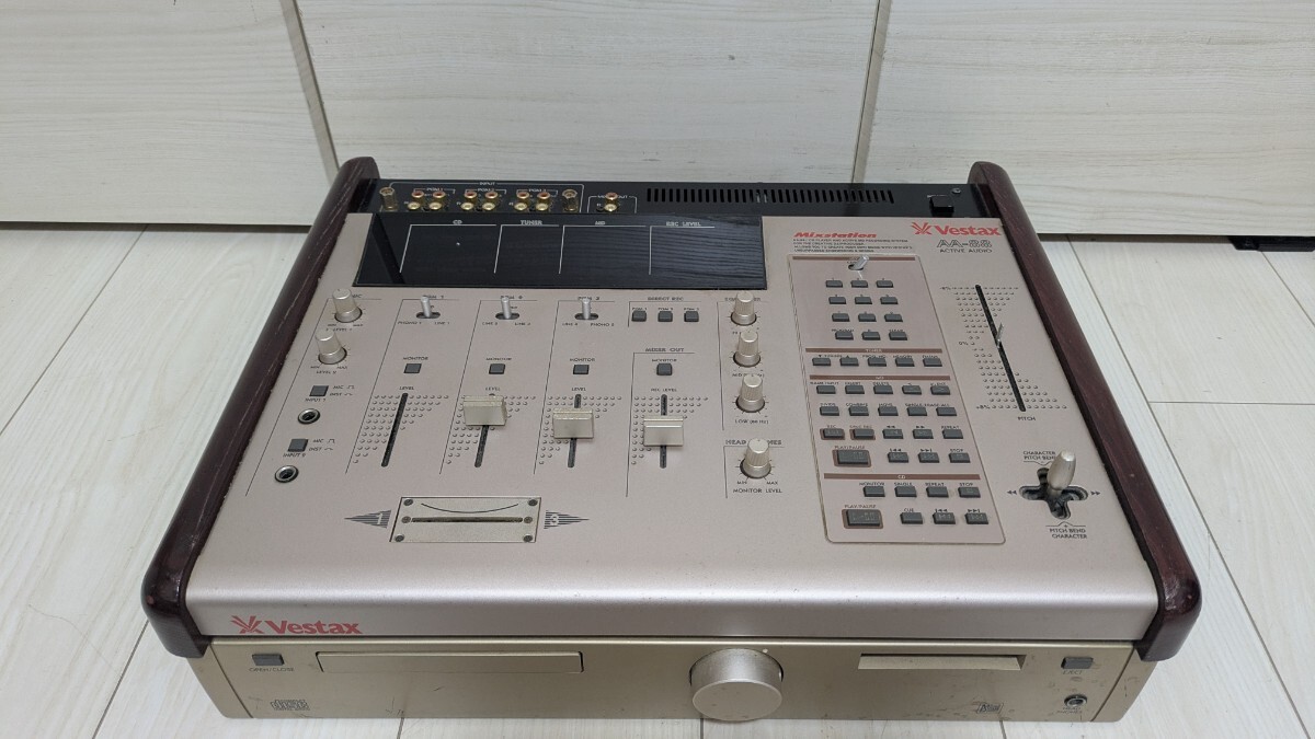 Junk VESTAX AA-88 Active Audio Mixer with Partial Knob Issues and Tape on Power