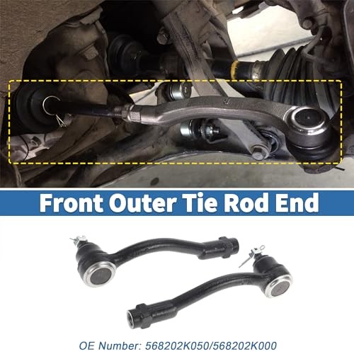 2pcs Front Outer Tie Rod Ends Kit Suspension Steering Tie Rod End for Kia