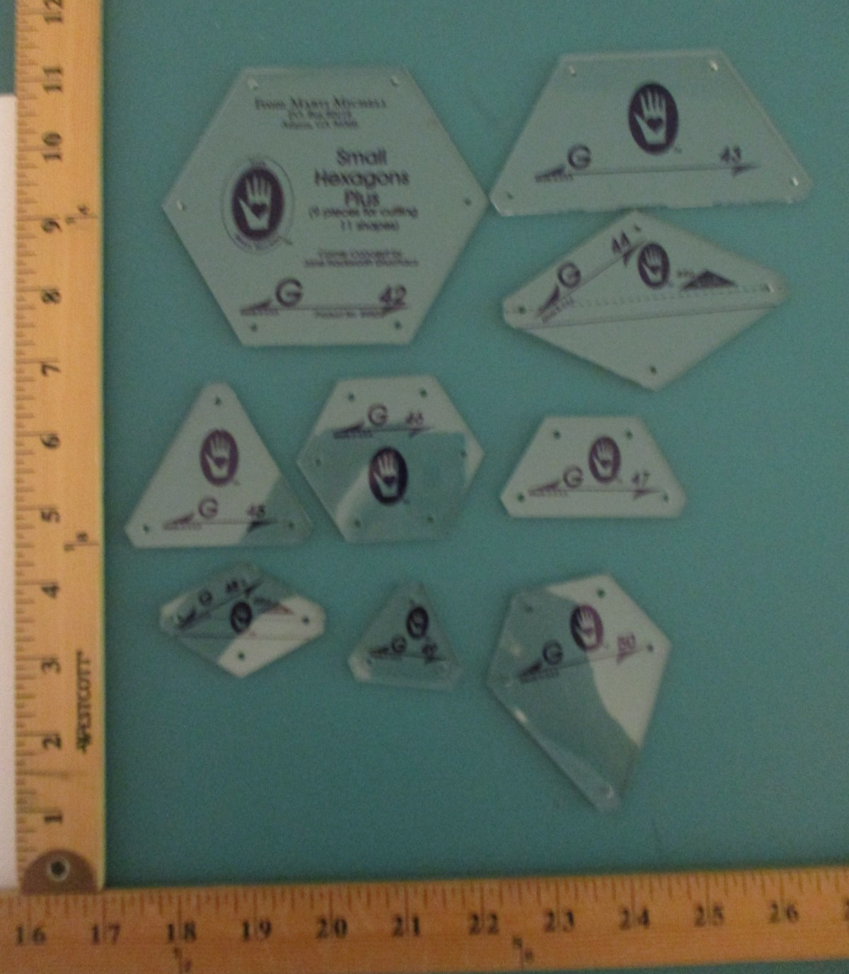 Acrylic Template Set G Marti Michelle Perfect Patchwork Quilts Crafts