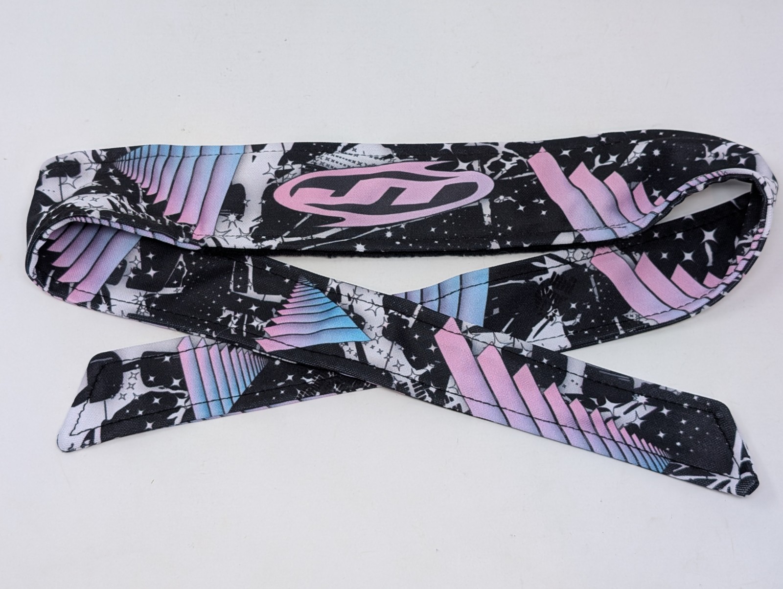 Used JT Paintball Headwrap Headband Headwear - Black, Pink, Blue