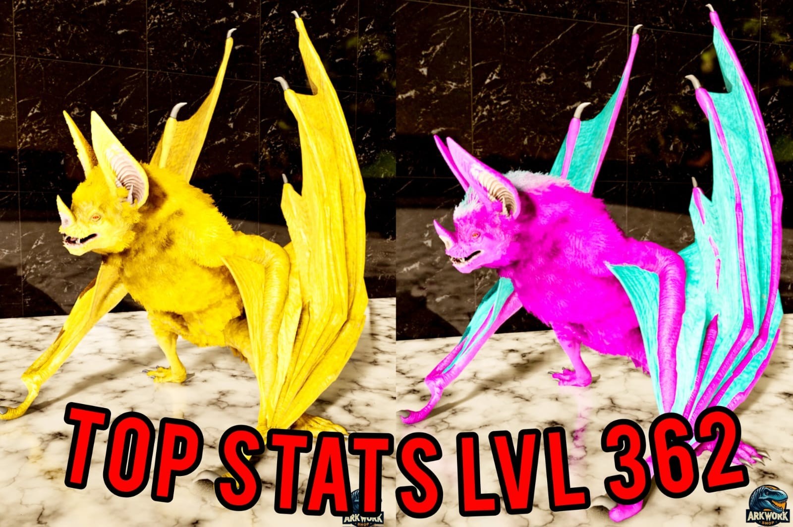 🦖ARK Survival Ascended Desmodus Top Stats PVE PS5/XBOX/PC