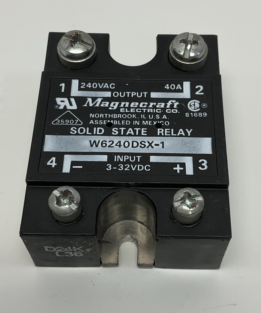 Magnecraft W6240DSX-1 Solid State Relay Input: 3-32VDC Output 240VDC