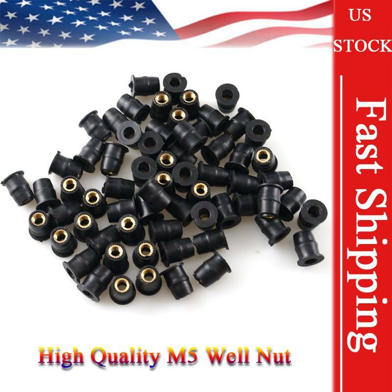 M5 Bolts Rubber Well Nuts Fairing For Honda CBR125R 250R 300R 600RR 1000RR 900RR