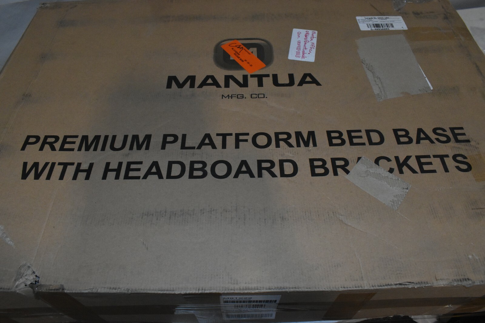 MANTUA PB46 Full Premium Platform Bed Base With Headboard Brackets