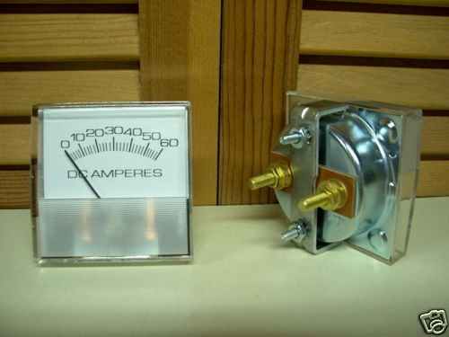 60A DC AMP METER Analog Steel-Cased AMMETER for WIND & SOLAR Power, MADE in USA