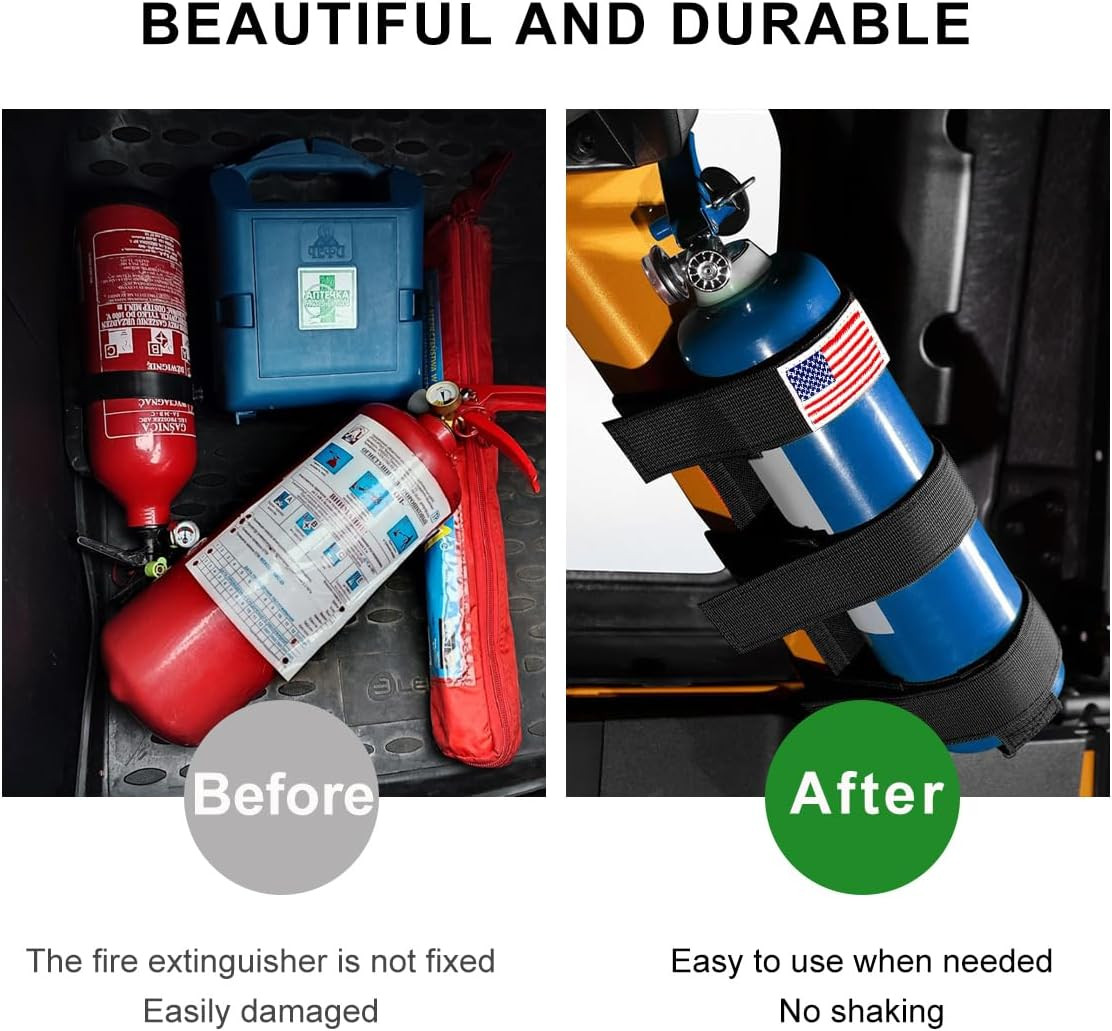 Fire Extinguisher Holder, Roll Bar Adjustable Extinguisher Strap Brackets with U