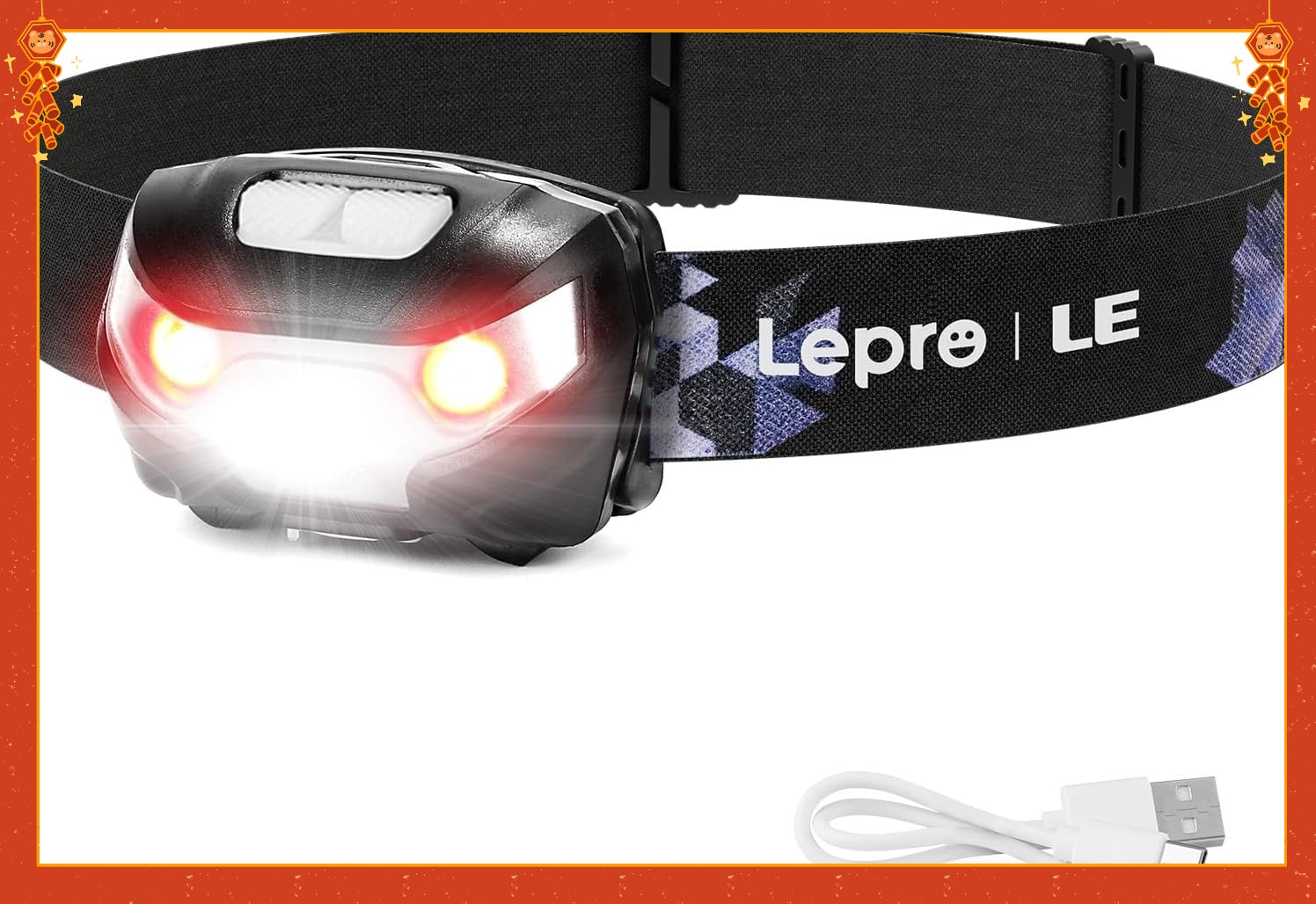LED Waterproof Ultra-Bright USB Rechargeable Headlamp - Camping Gear