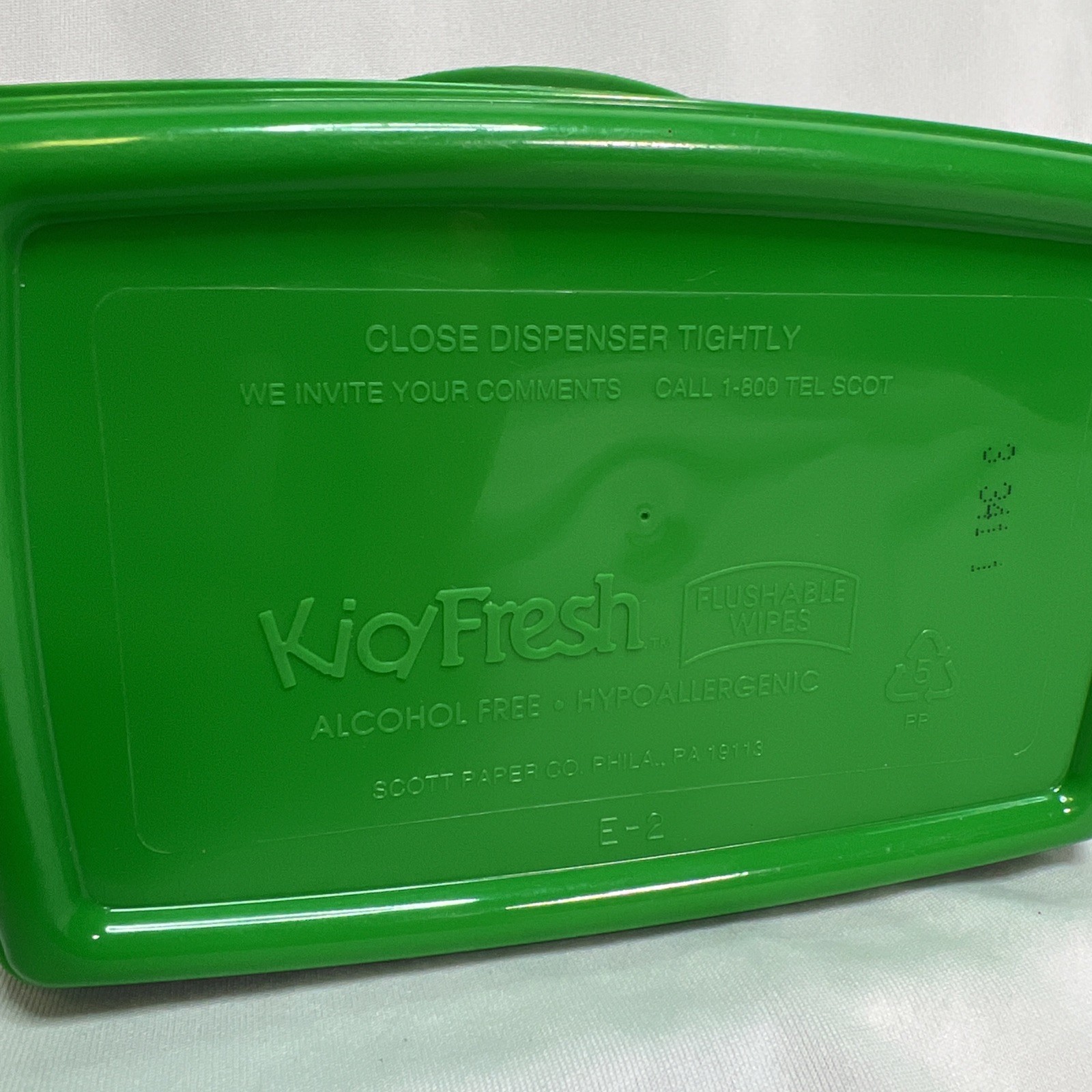 Flushable Wipes Container Green Kid Fresh Scott Paper Co Empty Reusable