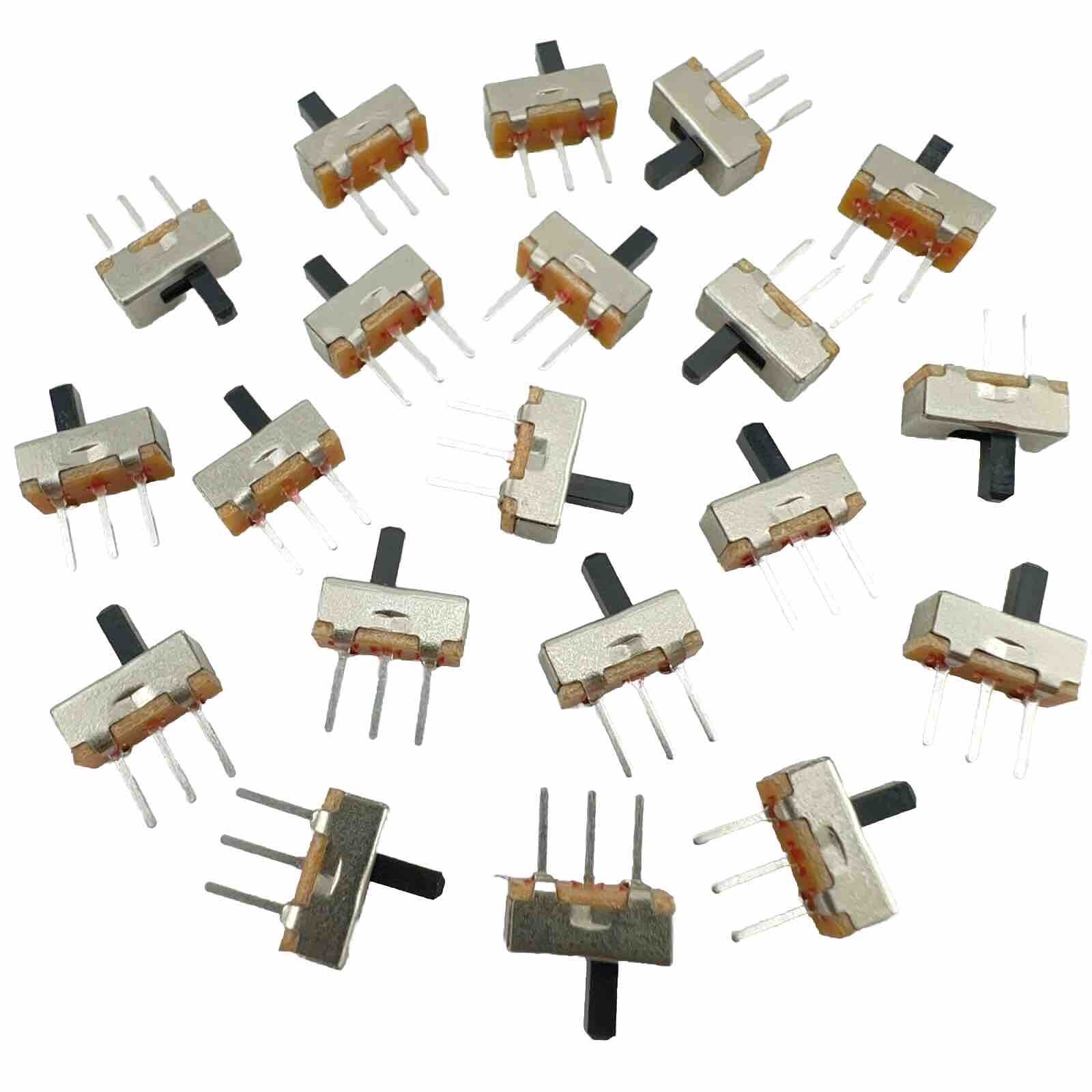 20PCS 3 Pin SS12D00G4 2 Position SPDT 1P2T PCB Panel Mini Vertical Slide Switch