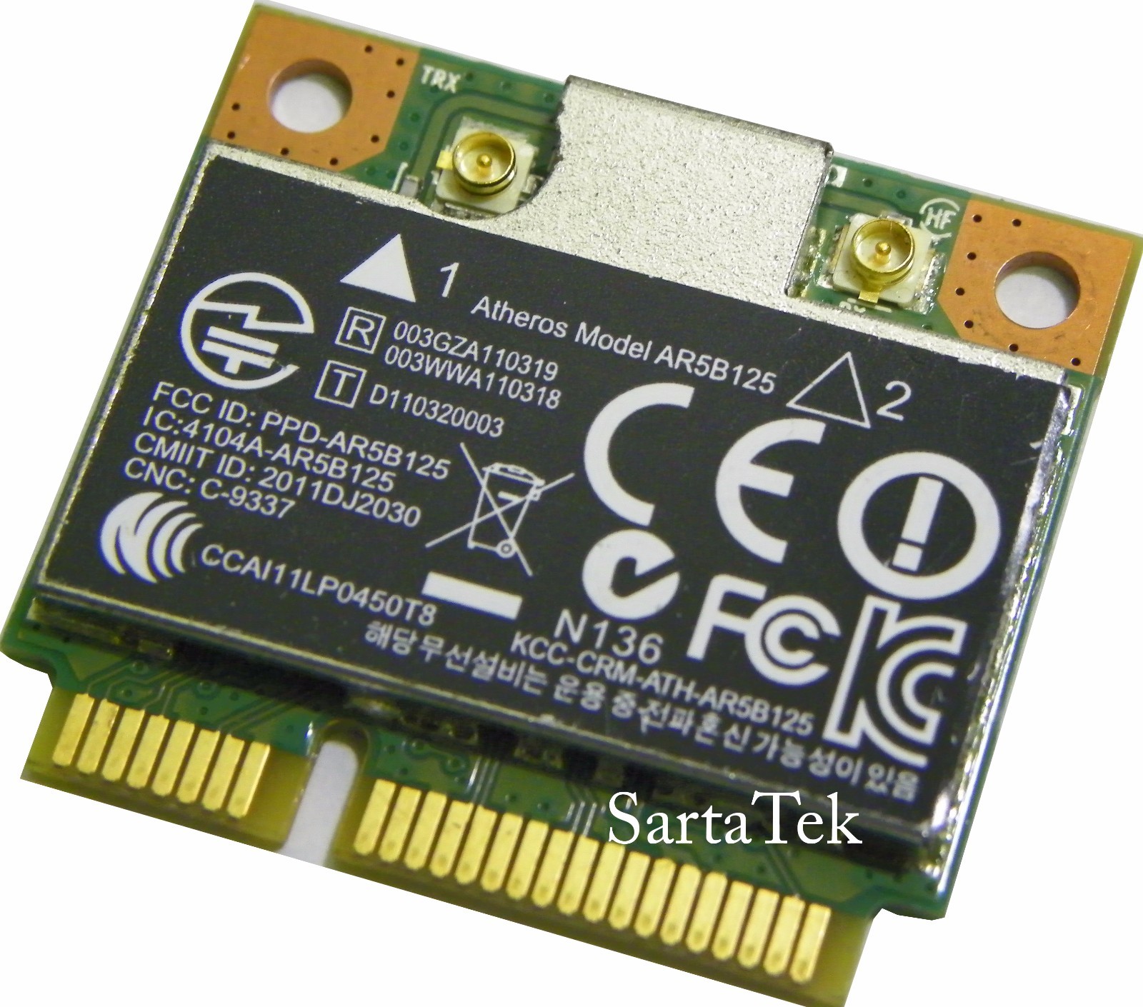 New OEM HP 675794-001 bgn WiFi PCIe Half Atheros AR5B125 WN6607AH