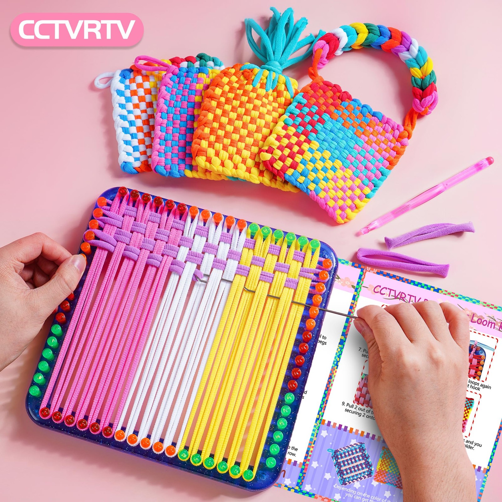 Weaving Loom Kit Toys for Kids and Adults, Potholder Loops DIY Arts and Craft...