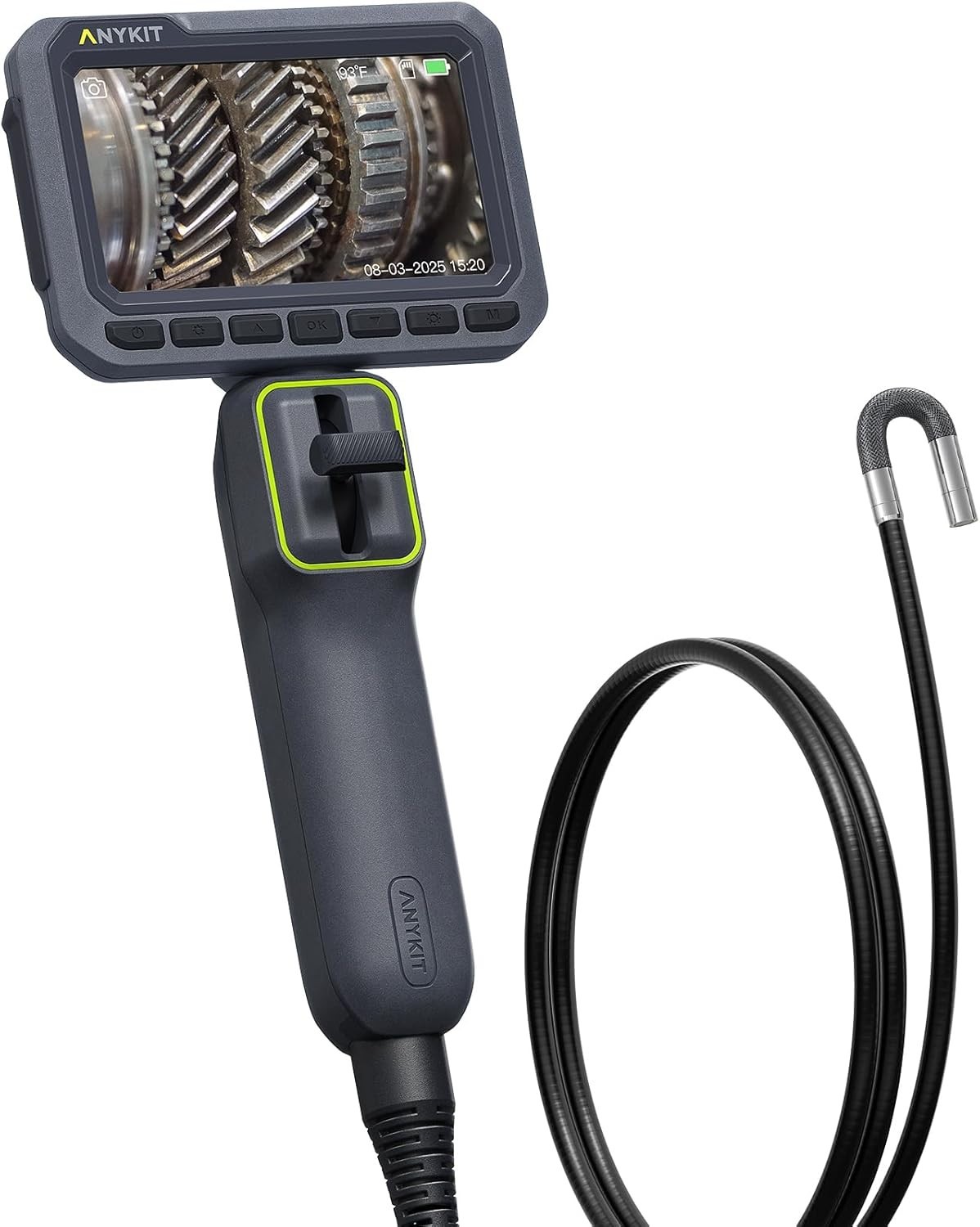 5.5mm Slim Probe Two-Way 210° Articulating Borescope Inspection Camera 8GB card