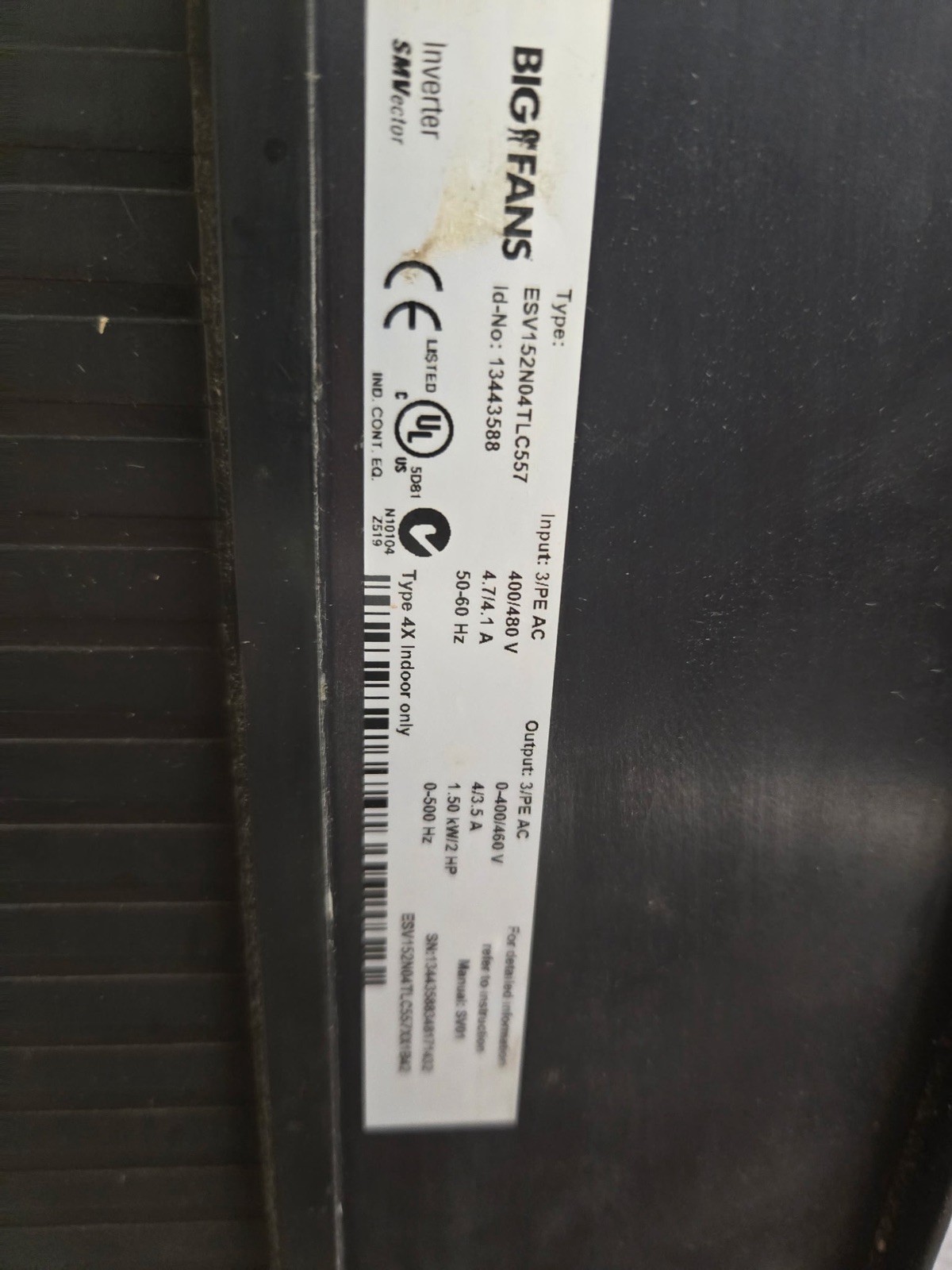 Big Ass Fans Variable Frequency Drive (VFD) With Disconnect - Open Box