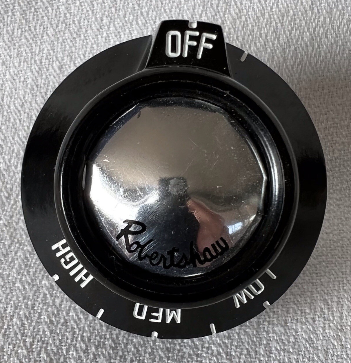 BJ DIAL Black Low Med High 2" Diameter Black 5/8" Cylinder Knotch UP NEW  40-363