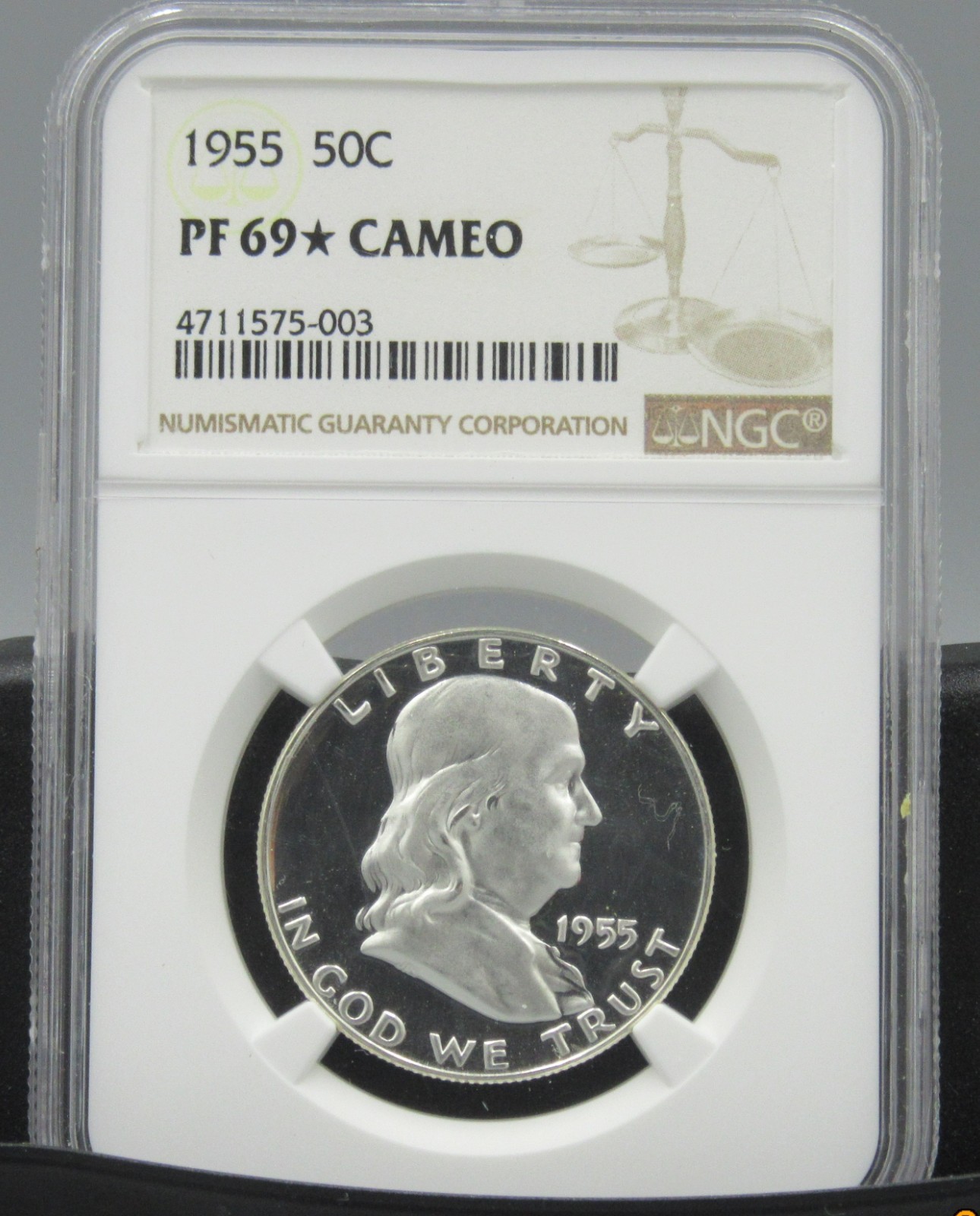 1955 Franklin Half NGC PF69* CAMEO - Star coin - Top Pop